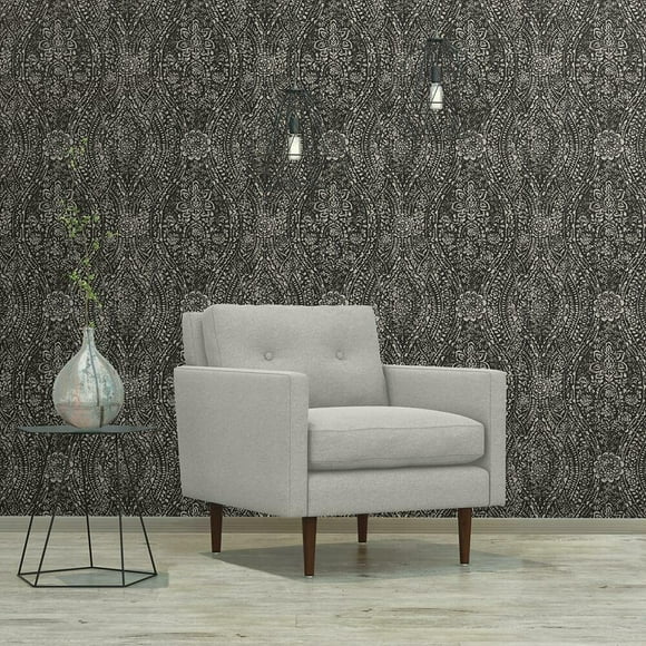 RoomMates RMK11570WP Papier Peint Autocollant Noir et Taupe Orné Ogee