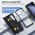 thumbnail image 2 of Funda de teléfono Ruky para Samsung Galaxy Z Fold 5 con soporte negro, 2 of 8