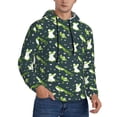 thumbnail image 2 of Lsque Green Frogs Pattern Casual Men's Hoodie,Hooded Sweatshirt with Kangaroo Pocket,Pullover Hoodie-4X-Large, 2 of 7