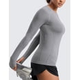 thumbnail image 5 of CRZ YOGA Seamless Long Sleeve Shirts for Women Workout Athletic Running Yoga Tops Breathable Tshirt, 5 of 6