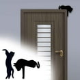 thumbnail image 2 of KCEHTA Black Cat Door Topper, Black Cat Door Frame Decor, Halloween Door Corner Decor Cat, Black Cat Halloween Porch Window Wall Door Corner Decor, Cute and Funny Cat Lover Gifts, 2 of 5