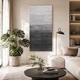 thumbnail image 2 of Canvas Wall Art, Grey Ombre Framed Canvas Prints for Living Room Hallway, Modern Abstract Art Ocean Oil Painting Oversized Gallery Wrapped Wall Decor for Home Office, Gifts, 30"x60" Ship Next Day, 2 of 9