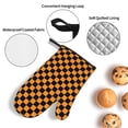 thumbnail image 4 of Oven Mitts and Pot Holders 4 Piece, Black orange checkered High Heat Slip Resistant Oven Mitt and Trivets Set Kitchen Oven Glove Pot Holders for Cooking Baking Grilling, 4 of 7