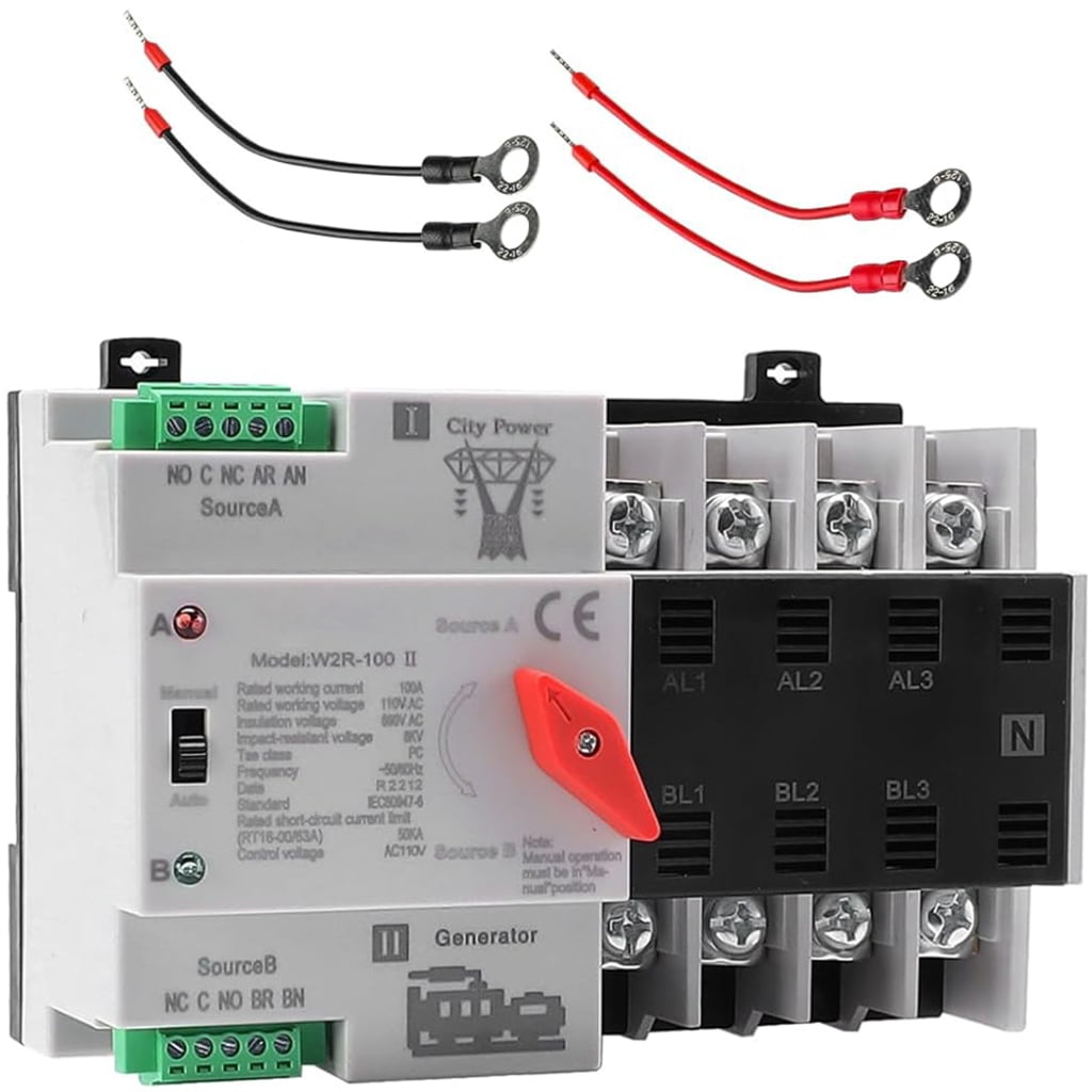 Double Source Automatic Transfer Switches 100A 4Pole Fast Electrical Controllers Power Transfer Switches for backups P