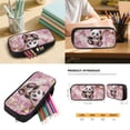thumbnail image 5 of Jeiento Cherry Blossom Panda Backpack Set Girls Lunch Bag Pencil Case Water Bottle Sleeve Keychain 5-Piece 17 inch Lightweight Bookbag for Elementary Middle School 3rd-6th Grade Kids Age 8-10 & 10-12, 5 of 8
