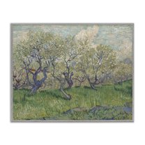 Stupell Industries Classic Van Gogh Blossoming Orchard Landscape & Nature Painting Gray Framed Art Print Wall Art, 30 x 24