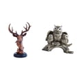 thumbnail image 1 of Figura Decorativa De Cabeza De Búho Y Ciervo, Estatua Artesanal De Animales, Decoración Del Hogar, Escultura De Resina, Mesa Moderna Para Sala De Estar, Oficina, Armario, Mesita De Noche,, 1 of 8