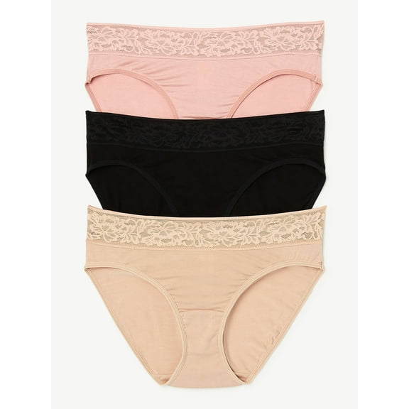 Joyspun Women's Maternity Under the Belly Underwear, 3-Pack, Sizes up to 3XL