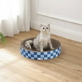 thumbnail image 5 of THE LICKER STORE Nelson 20.13" Modern Cardboard Round Bowl Cat Scratcher with Catnip, Blueberry, CSR1010B, 5 of 6