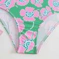 thumbnail image 5 of mgoYE Girl Swimsuit Size 6 Girls One Piece Swimsuits Cutout Ruffle Bathing Suit Summer Beach Swimwear with Adjustable Strap(Green,11-12 Years), 5 of 7