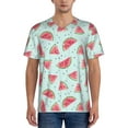 Coaee Watermelon for Men's Baseball Tshirt Casual Short Sleeve