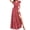 Red summer dresses for women, variant on Wycnly Summer Dresses for Women Party Fashion Elastic Waist Ruffle Swing Slit A Line Long Dresses 2024 Short Sleeve V-Neck Polka Dot Print Maxi Formal Dress Blue l