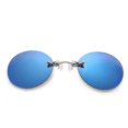 thumbnail image 3 of Clip On Nose Glasses Round Rimless Matrix Morpheus Sunglasses Travel Shades Goggles Mini, 3 of 5