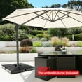 thumbnail image 2 of Costway Parasol Déporté de Patio Remplissable 4 Pcs Base Support Robuste Carré, 2 of 10
