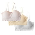 thumbnail image 2 of BLTIBY 3PC Cotton Girls Training Bra Crop Cami Training Bras for Teens with Spaghetti Straps Comfortable Fashion Bralette White 7-13 Years, 2 of 9