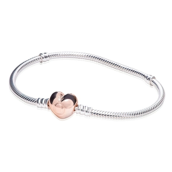 Pandora Moments Heart Clasp Snake Chain Bracelet