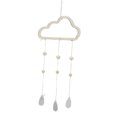 thumbnail image 3 of Adorno colgante de pared de madera con forma de nube nórdica y gota de lluvia 3, 3 of 7