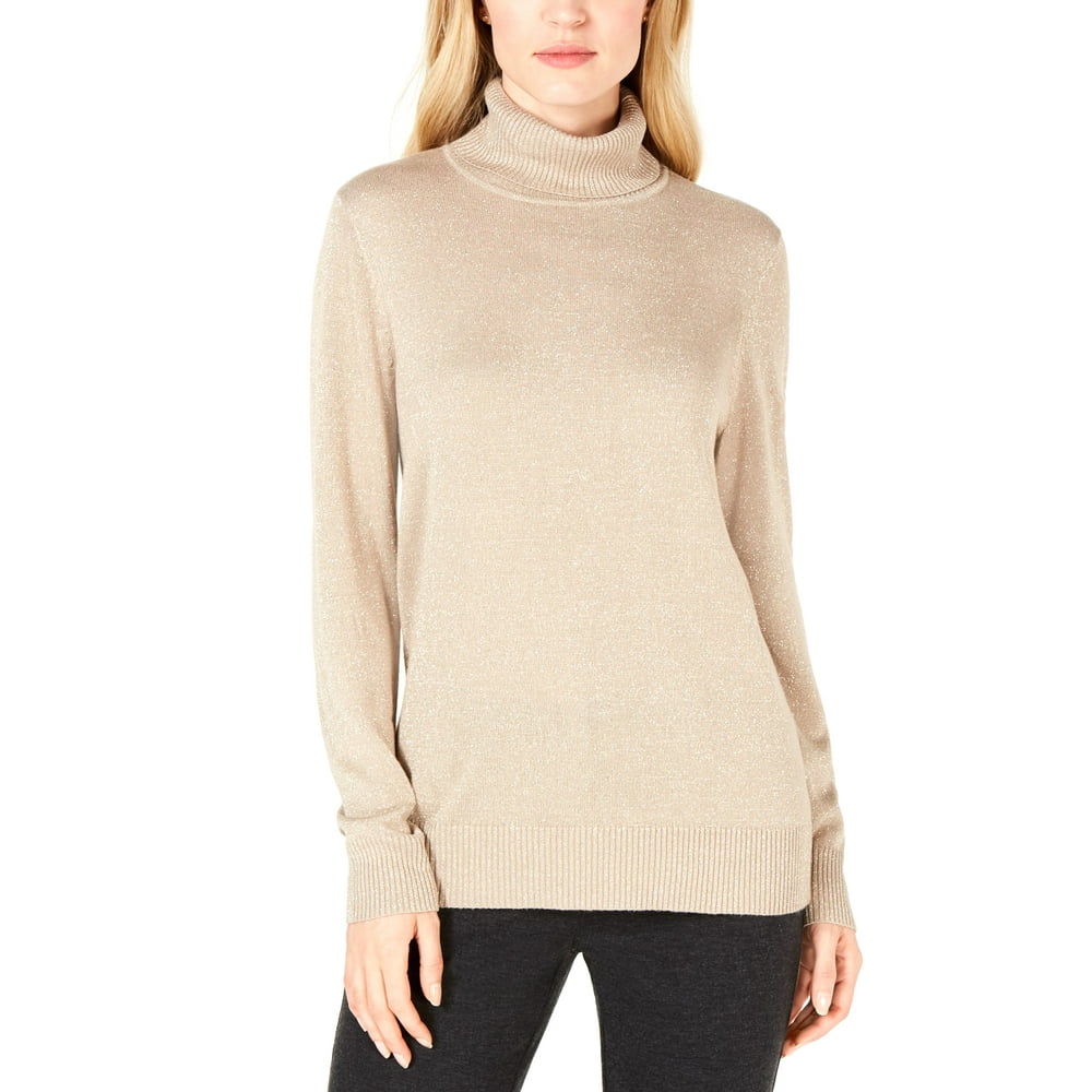 gold sparkle turtleneck