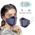 thumbnail image 2 of 100 máscaras faciales desechables para adultos, cara real de 4 capas, color blanco. Afortunado Sencillez, 2 of 5