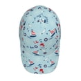 thumbnail image 4 of Balery Baseball Cap Adjustable Size for Running Workouts and Outdoor Activities All Seasons Dad Hat(Sailboats Anchors), 4 of 9
