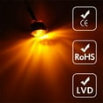 thumbnail image 5 of Luces LED de posición laterales delanteras y traseras redondas de 3/4", impermeables, 12 V, para coche y camión (10 unidades, ámbar), 5 of 5