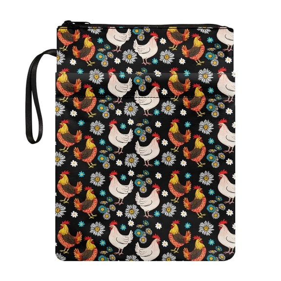 HELLHERO Book Cover Sleeve Protector Wrap Bag Polyester Fabric Zipper Easy Carry Book Case with Pocket Book Carrying Case Union Butterfly