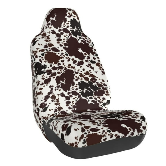 Balery Cow Skin Pattern Car Seat Cover - Soft & Breathable Front Premium Covers with Non-Slip Protector Fits Most Automotive, Vans, SUVs, Trucks - 1 Unit