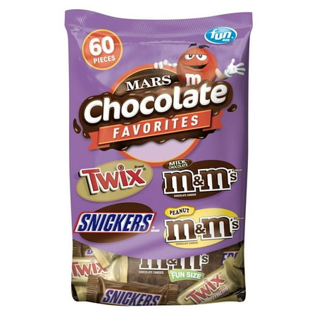 Mars Chocolate Favorites, Variety Pack, Fun Size, 33.9 Oz, 60 Ct