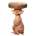 thumbnail image 1 of CAROOTU Resin Standing Foxs Birdbath Animal Statue Outdoor Birdfeeder Resin Decoration, 1 of 5
