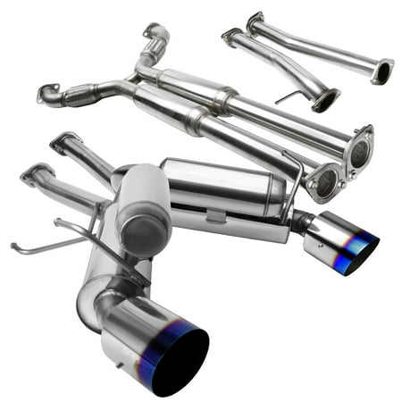 G35 Coupe Accessories (Spec-D Tuning Fit 2003-2007 Infiniti G35 Coupe 2Dr Dual Burnt Tip Catback Exhaust System Pipe Spec-D 03 04 05 06)