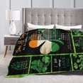 thumbnail image 3 of St. Patrick''s Day Shamrock Throw Blankets Soft Plush Fleece Blanket for Bed Couch Car 60"X50", 3 of 6