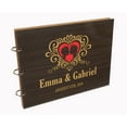 thumbnail image 7 of Darling Souvenir Personalized Engraved Laser Cut Wedding Guest Book Wooden Cover Sign-in Book Registry Guestbook Scrapbook-H6, 7 of 7