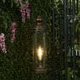 thumbnail image 3 of Alpine Corporation Gold Metal and Glass Lantern with Warm White LED- Large, 3 of 13