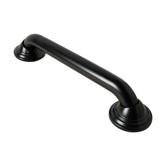 Decorative Shower Grab Bar - 12" Black Bathroom Grab Bars for Seniors - Non-Slip Bathroom and Household Handicap Safety Bar, Bathroom Bars for Elderly, Wall Handle Secure Grip, & Home Care Accessories