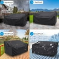 thumbnail image 4 of Heavy Duty Patio Sofa Cover Waterproof, 3-Seater Outdoor Sofa Loveseat Cover, Outdoor Patio Furniture Cover with Air Vent and Handles, 78" L×33" D×32" H, Black, 4 of 8