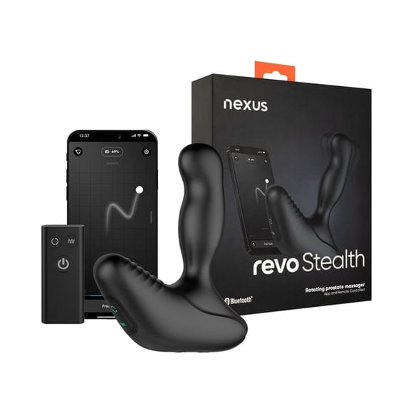 Nexus Revo Furtif Jouet de Sexe Anal Rotatif et Vibrant avec Contrôle par Application et Télécommande, Noir
