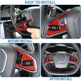 thumbnail image 6 of TINKI Soft Carbon Fiber Steering Wheel Button Cover Sticker Fit for Chevrolet Corvette C8 2020-2023, Car Steering Wheel Panel Protection Frame Molding Sticker Trim, 6 of 14