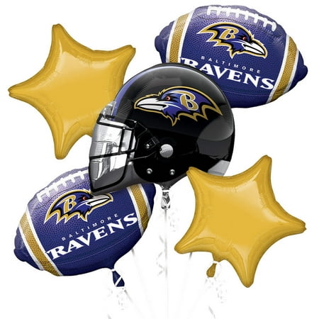 RAVENS - FOOTBALL BALLOON BOUQUET KIT - PARTY SUPPLIES DECORATIONS - 5PC