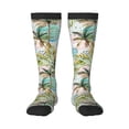 thumbnail image 2 of Lsque Watercolor Palm Tree Printed Crew Socks Men's Women's LightWeight Thin Casual Calf Socks ,Knee High Socks,Cotton Socks, 2 of 9