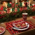 thumbnail image 4 of Ayieyill 170Pcs Christmas Party Supplies, Christmas Disposable Dinnerware Set for 24 Guests, Merry Christmas Theme Holiday Tableware Decorations Kit(Red Plaid), 4 of 7