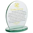 thumbnail image 1 of Dicksons 50th Wedding Anniversary Yellow 6 x 6.5 Glass Table Top Sign Plaque, 1 of 5