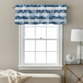 thumbnail image 3 of Blue Wood Striped Valance Curtain Nautical Starfish Coral Shell Vintage Window Valances Rod Pocket Short Curtains Window Treatments for Kitchen Bedroom Bathroom Laundry 54" x 18", 3 of 9