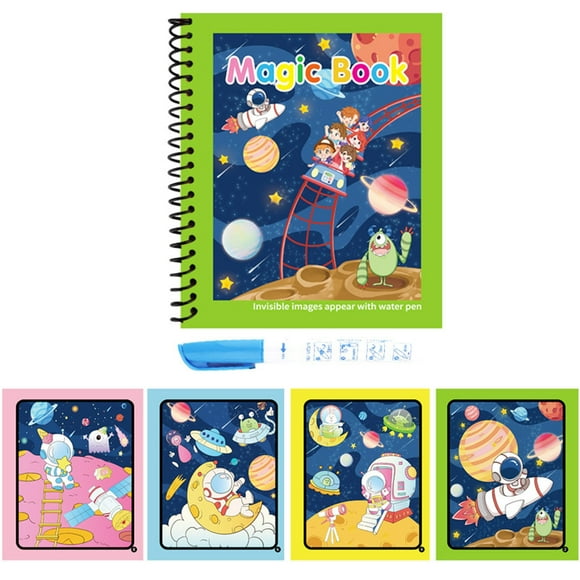 Water Water Drawing Book for Kids Reusable Kindergarten Puzzle Coloring Book Baby Picture Book with Reusable Water Paints and Educational Activities