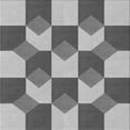 thumbnail image 1 of Ahgly Company Indoor Square Patterned Silver Gray Area Rugs, 7' Square, 1 of 6