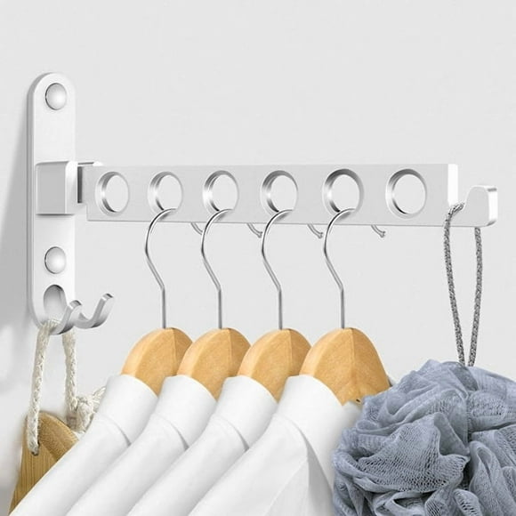 Wall mounted clothes rack, wall hanger 90° foldable clothes rack