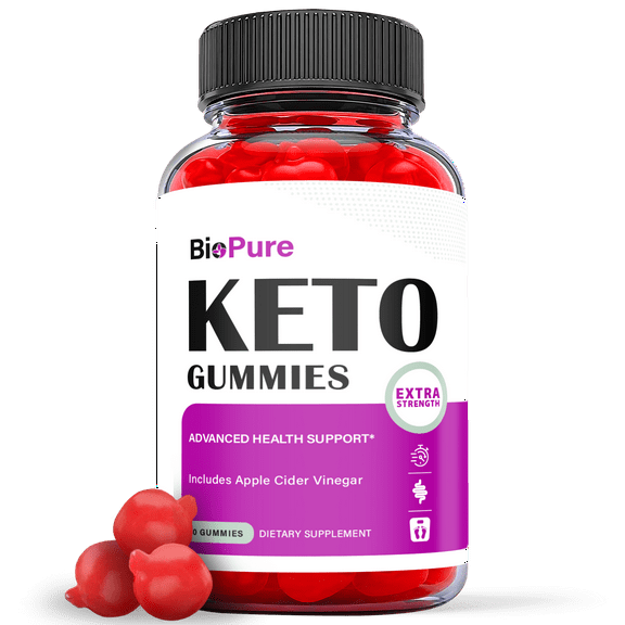 (1 Pack) BioPure Keto ACV Gummies - Energy & Focus Boosting Dietary Supplements for Weight Management & Metabolism - Fat Burn - 60 Gummies