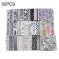 thumbnail image 5 of NUZYZ 30/50Pcs 10cmx10cm Floral Print Patchwork Cloth Sewing Quilting Material, 5 of 5