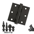 thumbnail image 6 of Embassy 3” x 3” Ball Bearing Door Hinge Heavy Duty Hinges Oil Rubbed Bronze with Acorn Tips, 6 of 7