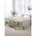 thumbnail image 6 of Twin Flat Sheet 66"x96", Hummingbird Soft Lightweight Bedding Flat Sheets Only, Sage Green Botanical Leaf Vintage Botanical Brushed Microfiber Top Bed Sheet, Breathable StainResistant Bedsheets, 6 of 9