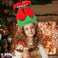 thumbnail image 5 of PMU Christmas Elf Hat Twinkle Toe Green/Red Bands Hat Christmas Celebration Costume Party Accessories Props and Party Supplies for Plays, Festivals, Photo Shoots (1/Pkg) Pkg/1, 5 of 8